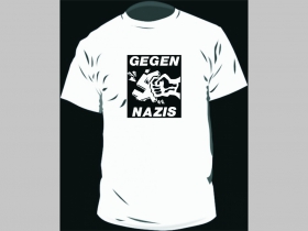 Gegen Nazis, biele pánske tričko 100%bavlna  